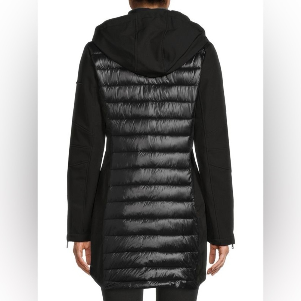Missy Mixed Media Black Puffer Jacket by BCBCGeneration - Picture 2 of 12